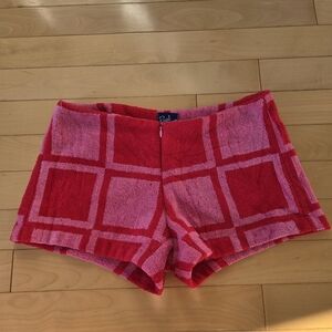 Royal Native Queen Bee Shorts Vintage Beach Towel Pink Upcycled Size XXS